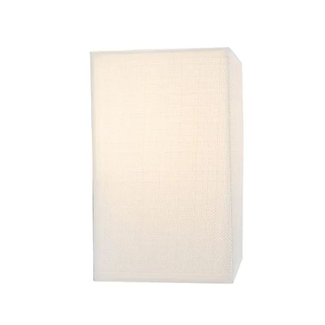 QAZQA Moderne Wandleuchte Jute Weiß mit Stoffschirm - Vete