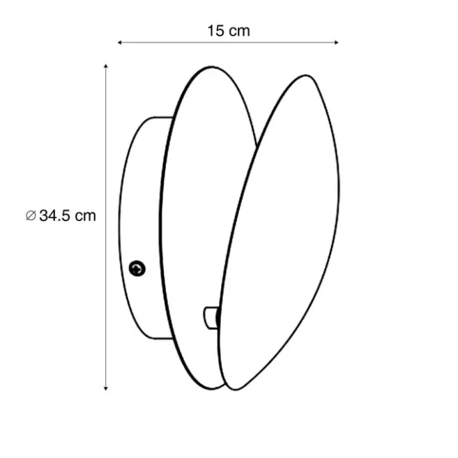 QAZQA Moderne Wandleuchte Kupfer 34,5 cm 2-flammig - Sunrise