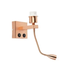 QAZQA Moderne Wandleuchte Kupfer mit Flexarm - Brescia Combi