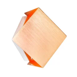 QAZQA Moderne Wandleuchte Kupfer mit Lichteffekt - Cube