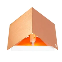 QAZQA Moderne Wandleuchte Kupfer mit Lichteffekt - Cube