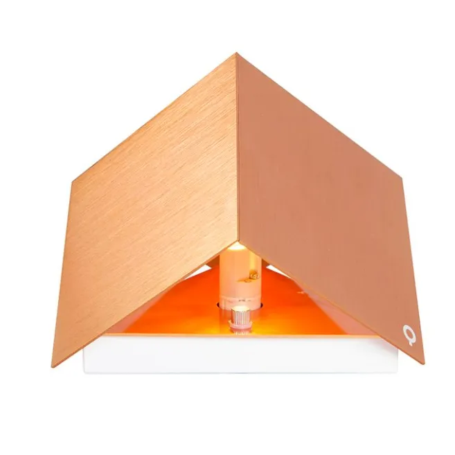 QAZQA Moderne Wandleuchte Kupfer mit Lichteffekt - Cube
