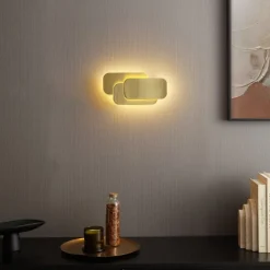 QAZQA Moderne Wandleuchte Messing inkl. LED 3-Stufen-Dimmbar - Dias