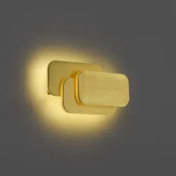 QAZQA Moderne Wandleuchte Messing inkl. LED 3-Stufen-Dimmbar - Dias