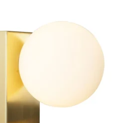 QAZQA Moderne Wandleuchte Messing 2-flammig Verstellbar mit USB-C-Anschluss - Lesly