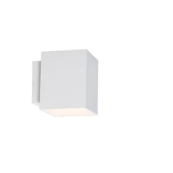 QAZQA Moderne Wandleuchte quadratisch weiß - Sola