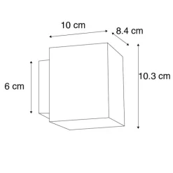 QAZQA Moderne Wandleuchte quadratisch weiß - Sola