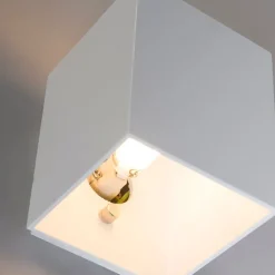 QAZQA Moderne Wandleuchte quadratisch weiß - Sola