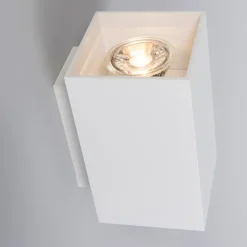 QAZQA Moderne Wandleuchte quadratisch weiß - Sandy