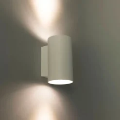 QAZQA Moderne Wandleuchte rund weiß - Sandy