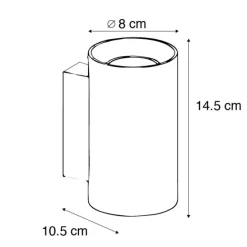 QAZQA Moderne Wandleuchte rund weiß - Sandy