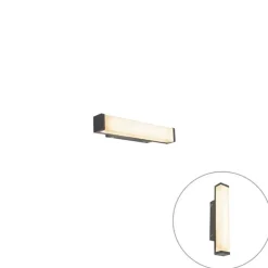 QAZQA Moderne Wandleuchte Schwarz 32cm inkl. LED IP44 - Cascada