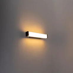 QAZQA Moderne Wandleuchte Schwarz 32cm inkl. LED IP44 - Cascada