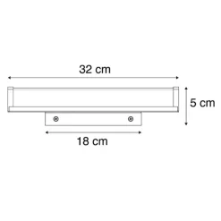 QAZQA Moderne Wandleuchte Schwarz 32cm inkl. LED IP44 - Cascada