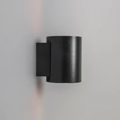 QAZQA Moderne Wandleuchte Schwarz mit Gold Rund - Sola