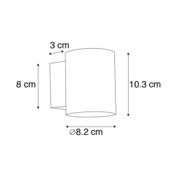 QAZQA Moderne Wandleuchte Schwarz mit Gold Rund - Sola