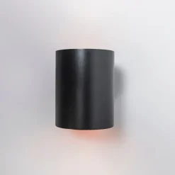 QAZQA Moderne Wandleuchte Schwarz mit Gold Rund - Sola