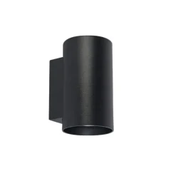 QAZQA Moderne Wandleuchte schwarz rund 2-flammig - Sandy