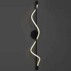 QAZQA Moderne Wandleuchte schwarz inkl. LED 3-Stufen-Dimmbar - Twirl