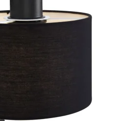 QAZQA Moderne Wandleuchte schwarz rund mit Leselampe - Puglia