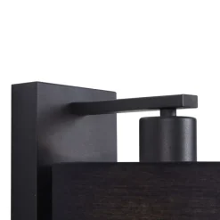 QAZQA Moderne Wandleuchte schwarz rund mit Leselampe - Puglia