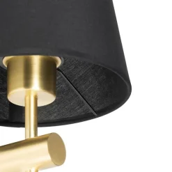 QAZQA Moderne Wandleuchte schwarz mit Gold - Pluk