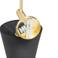 QAZQA Moderne Wandleuchte schwarz mit Gold - Pluk