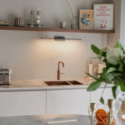 QAZQA Moderne Wandleuchte schwarz 62 cm inkl. LED IP44 - Jerre