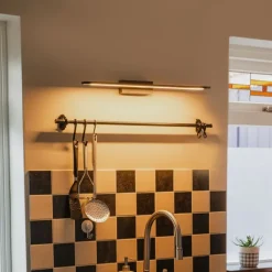 QAZQA Moderne Wandleuchte schwarz 62 cm inkl. LED IP44 - Jerre