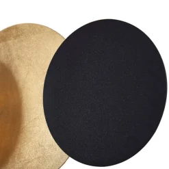 QAZQA Moderne Wandleuchte Schwarz mit Gold inkl. LED 3-Stufen-Dimmbar 5-Licht - Sunrise 3