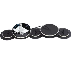 QAZQA Moderne Wandleuchte Schwarz mit Gold inkl. LED 3-Stufen-Dimmbar 5-Licht - Sunrise 3