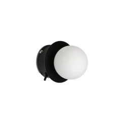 QAZQA Moderne Wandleuchte schwarz IP44 - Cederic