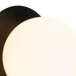 QAZQA Moderne Wandleuchte schwarz IP44 - Cederic