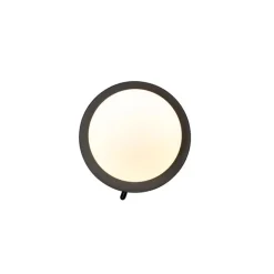 QAZQA Moderne Wandleuchte schwarz IP44 - Cederic