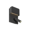 QAZQA Moderne Wandleuchte schwarz inkl. LED mit USB und Leselampe - Robin