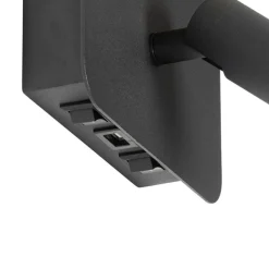QAZQA Moderne Wandleuchte schwarz inkl. LED mit USB und Leselampe - Robin