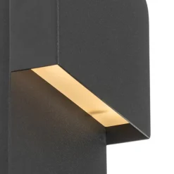 QAZQA Moderne Wandleuchte schwarz inkl. LED mit USB und Leselampe - Robin