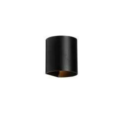 QAZQA Moderne Wandleuchte Schwarz mit Lichteffekt - Sabbio