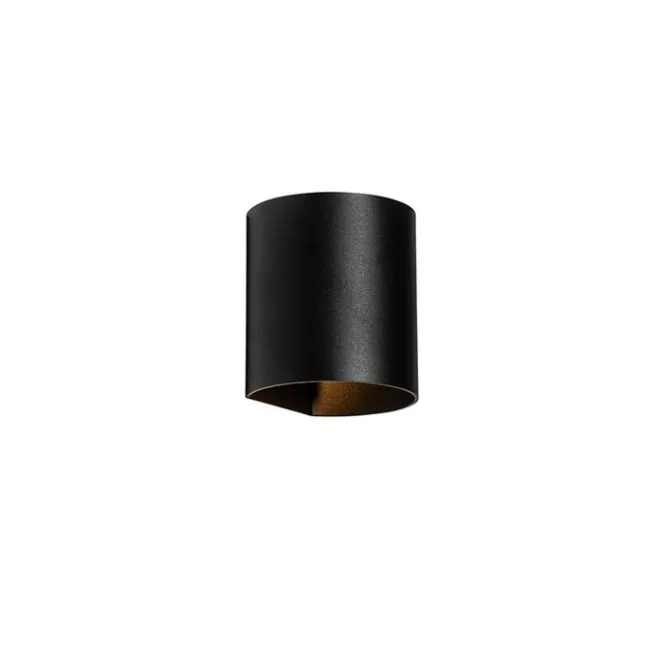 QAZQA Moderne Wandleuchte Schwarz mit Lichteffekt - Sabbio