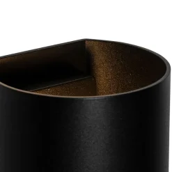 QAZQA Moderne Wandleuchte Schwarz mit Lichteffekt - Sabbio