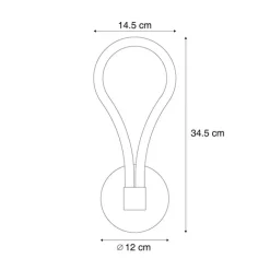 QAZQA Moderne Wandleuchte schwarz inkl. LED 3-Stufen-Dimmbar - Keri