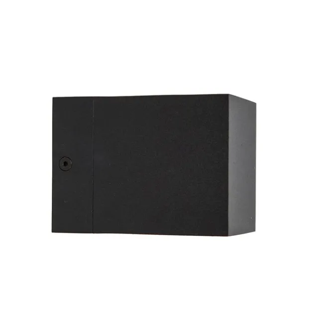 QAZQA Moderne Wandleuchte schwarz mit Lichteffekt - Transfer