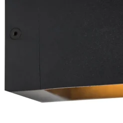 QAZQA Moderne Wandleuchte schwarz mit Lichteffekt - Transfer