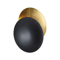 QAZQA Moderne Wandleuchte schwarz mit Gold 34,5 cm 2-flammig - Sunrise