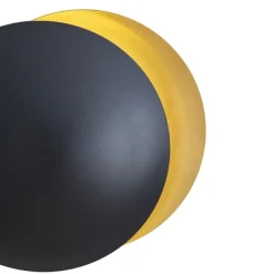 QAZQA Moderne Wandleuchte schwarz mit Gold 34,5 cm 2-flammig - Sunrise