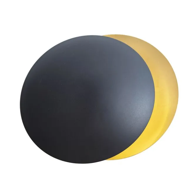 QAZQA Moderne Wandleuchte schwarz mit Gold 34,5 cm 2-flammig - Sunrise