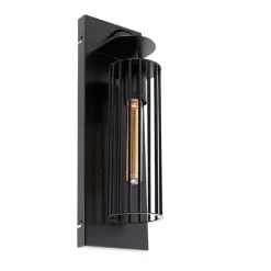 QAZQA Moderne Wandleuchte Schwarz Draht - Balenco Wazo