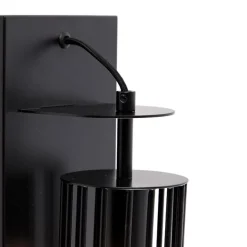 QAZQA Moderne Wandleuchte Schwarz Draht - Balenco Wazo