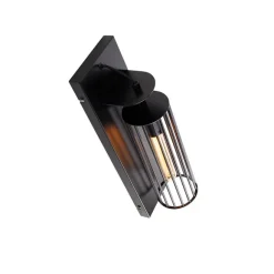 QAZQA Moderne Wandleuchte Schwarz Draht - Balenco Wazo