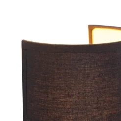 QAZQA Moderne Wandleuchte schwarz und gold - Simple Drum